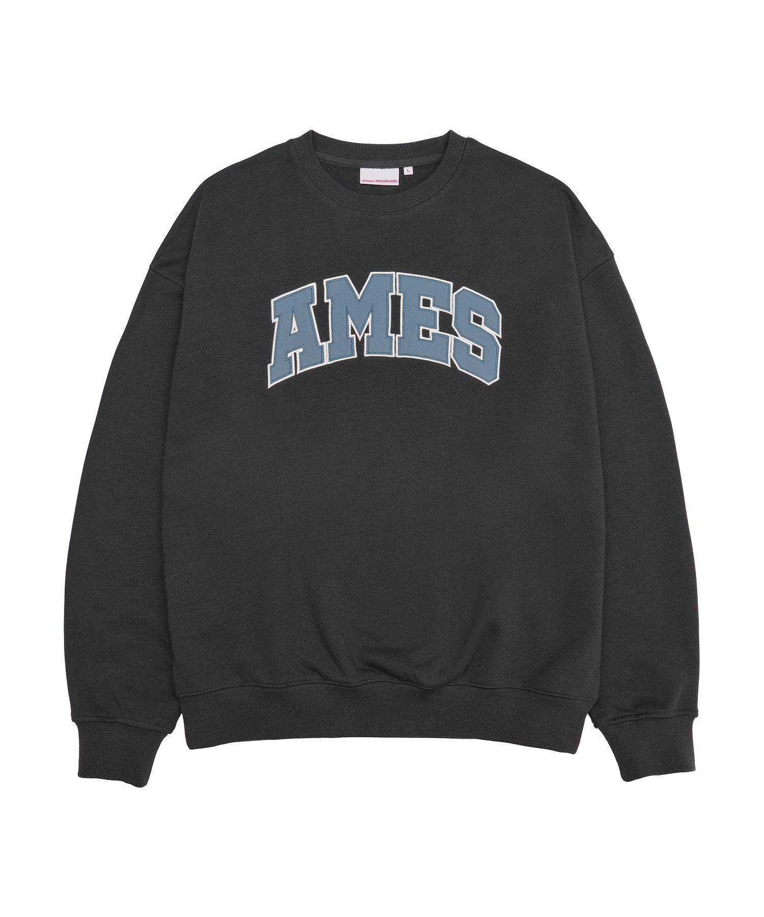 ames-worldwide-fw-25-basic-applique-sweatshirt-deep-charcoal-charcoal-s