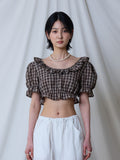 lartigent-ss-25-l17-puff-crop-blouse-brown-brown-s