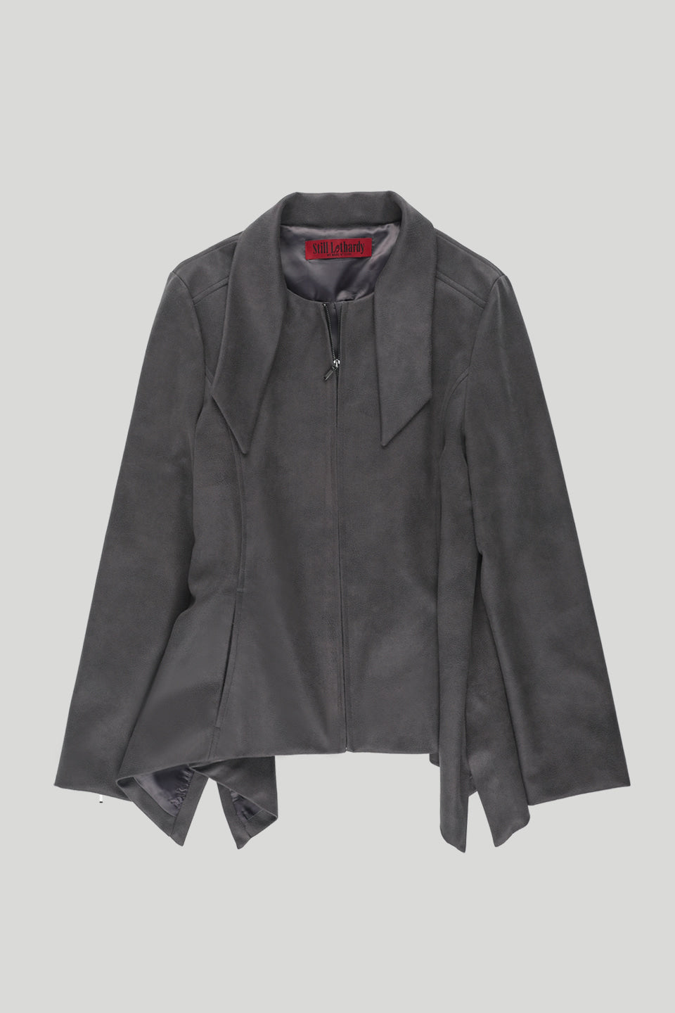 still-lethardy-fw-26-draped-suede-zip-front-jacket-charcoal-s