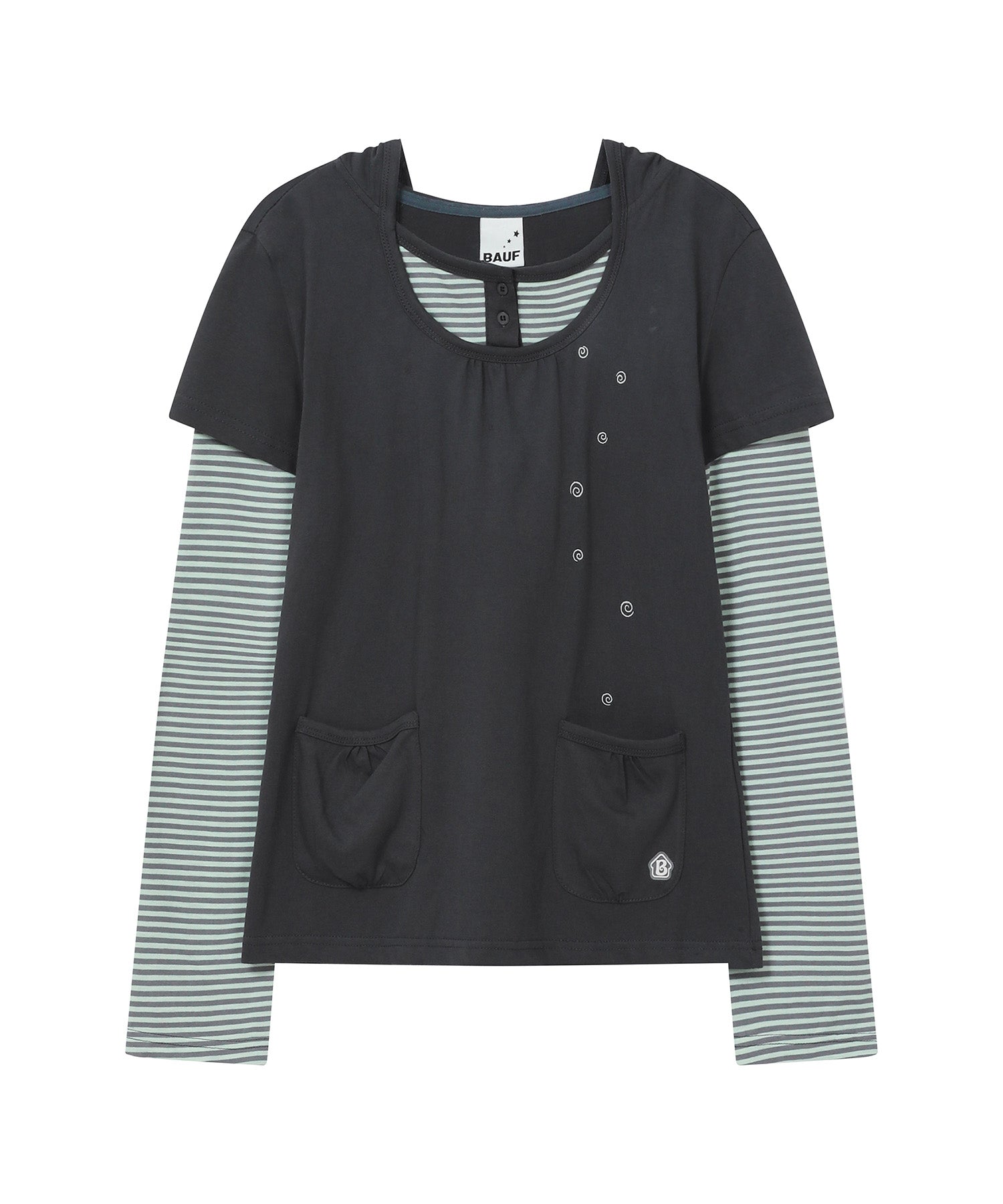 bauf-fw-26-button-layered-hood-long-sleeve-charcoal-charcoal-s