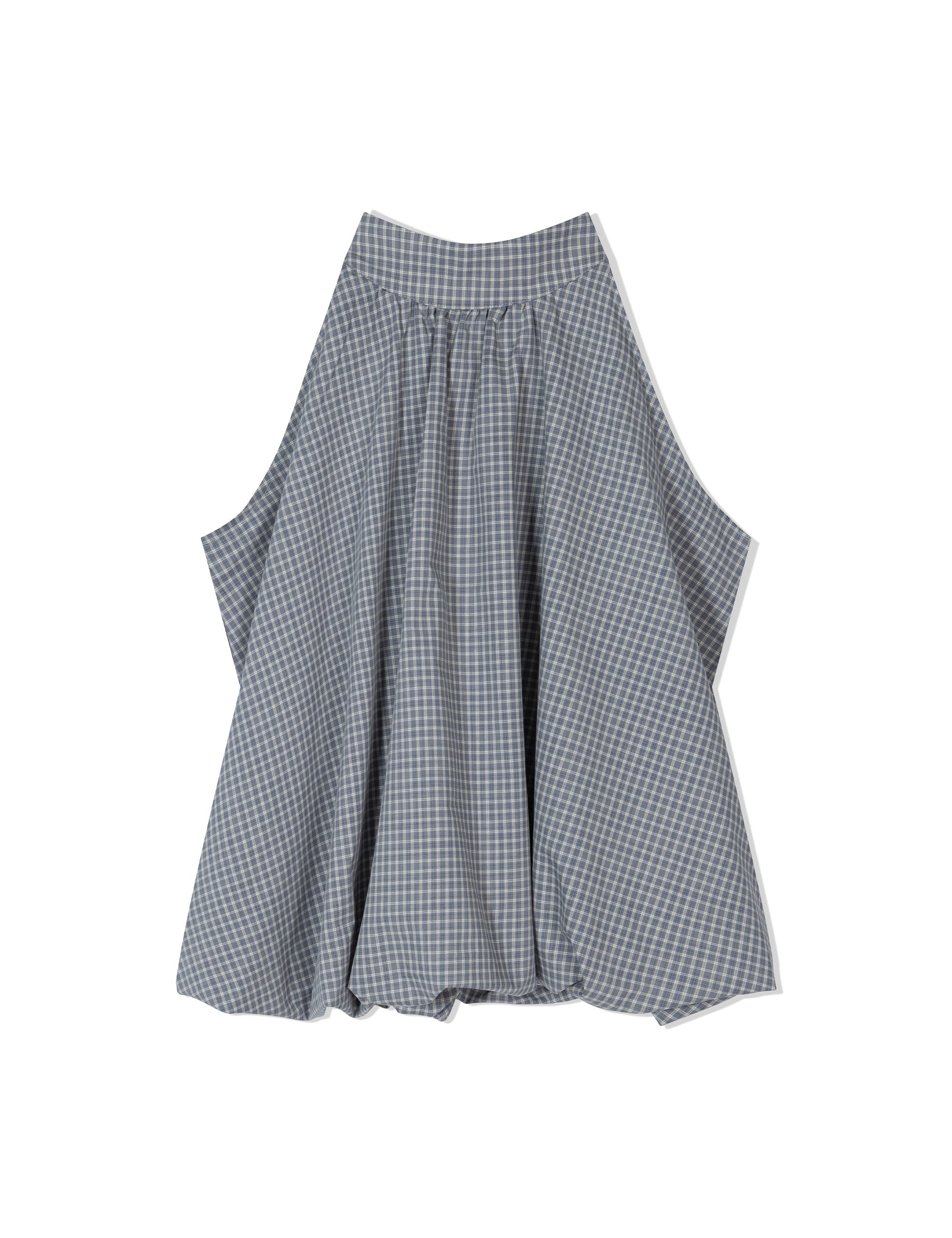ugly-shadow-ss-25-checkered-pumpkin-blouse(blue-grey)