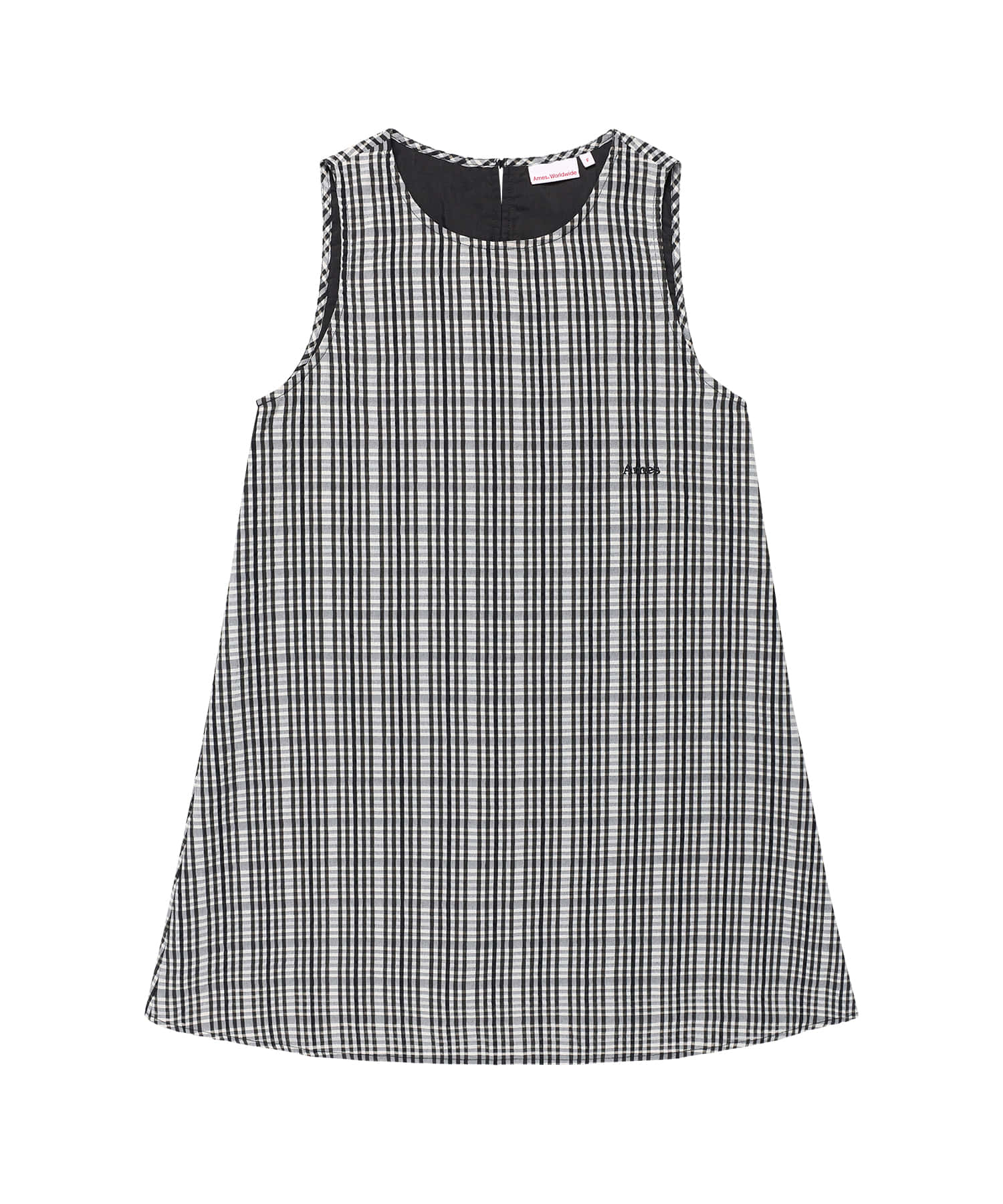 ames-worldwide-fw-26-check-layered-dress-black-black-s