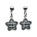 3amgang-ss-26-black-check-star-earring-silver-s