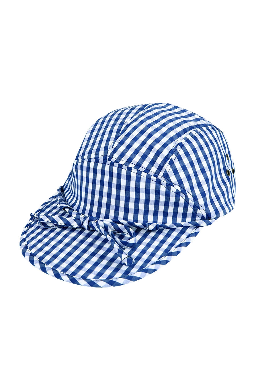 youche-pret-a-porter-ss-25-dr-gingham-check-duck-cap-blue-blue-s