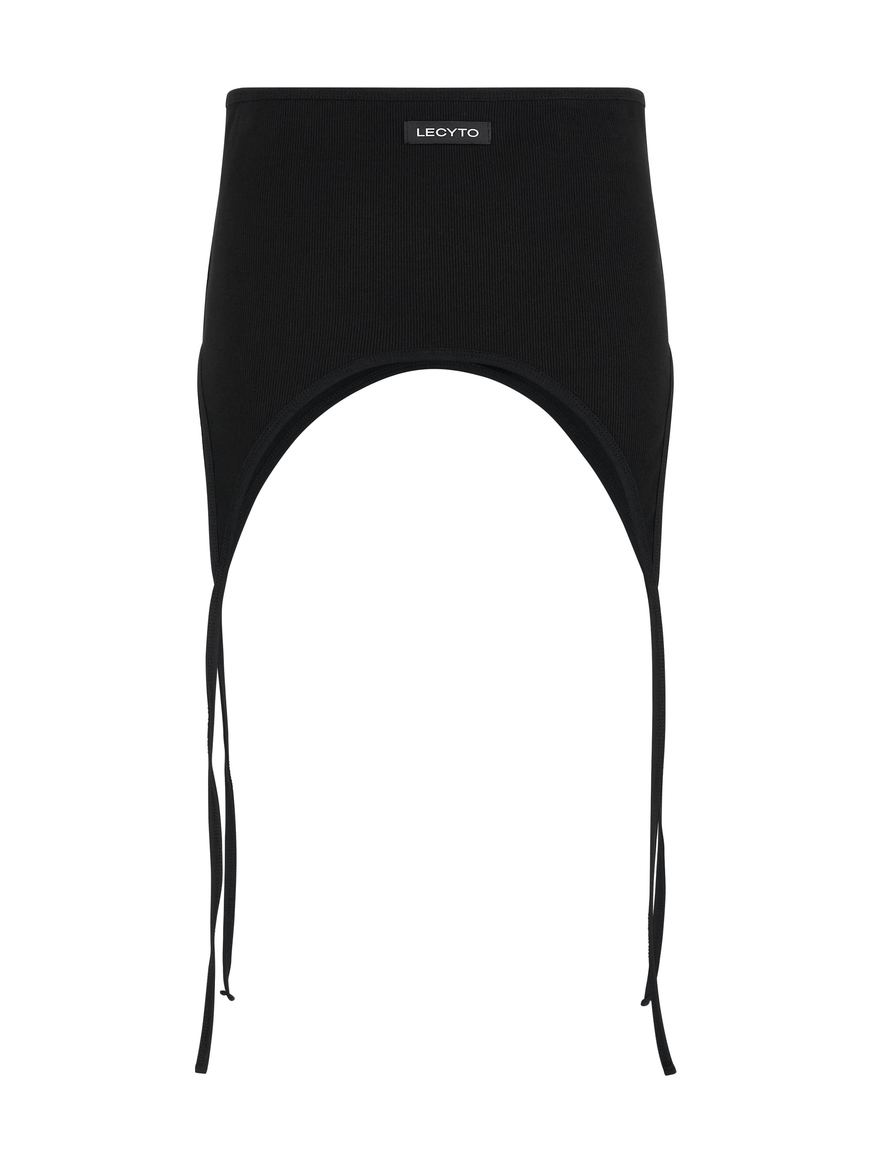 lecyto-ss-25-liora-layered-string-skirt-black-black-s