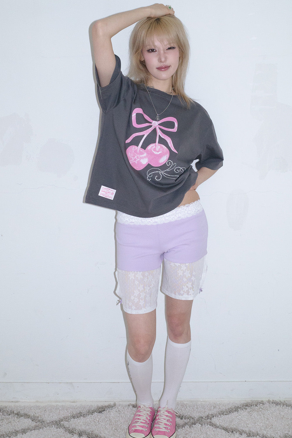 fakiii-ss-26-star-lace-ribbon-half-pantslavender-black-s