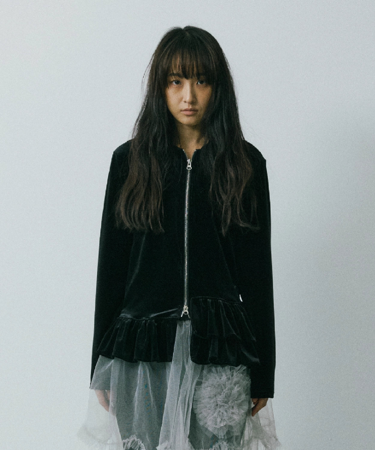 hokuspokus-fw-25-flat-collar-velvet-zip-up-cardigan-black-black-s