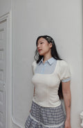 popsiz-ss-25-plaid-puff-sleeve-button-up-blouse-ivory-blue-ivory-blue-s