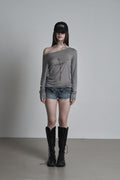 kanda-maritsu-ss-26-cross-one-off-shoulder-gray-gray-s