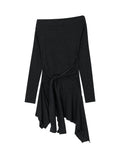 uglyshadow-fw-26-ruched-boat-long-tee-charcoal-s