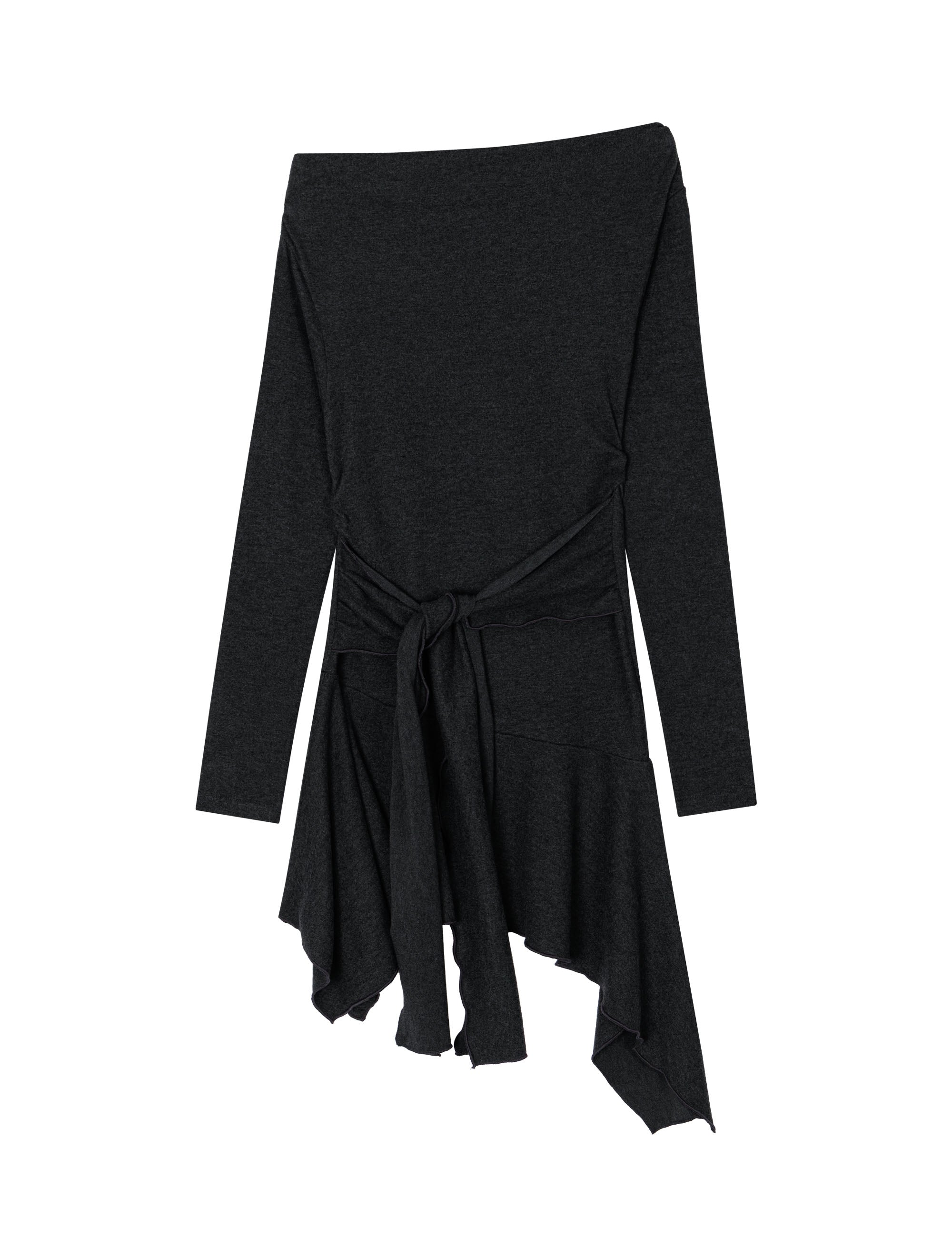 uglyshadow-fw-26-ruched-boat-long-tee-charcoal-s