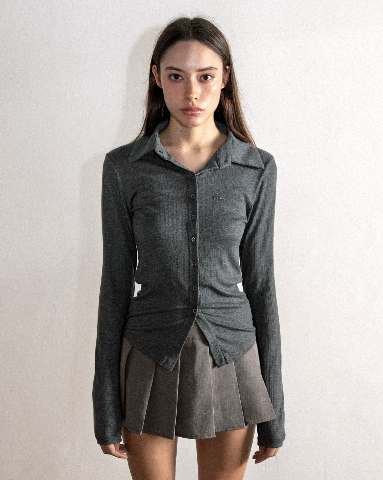 magoren-seoul-ss-26-metal-triclipse-open-polo-long-sleeve-melange-charcoal-melange-charcoal-s