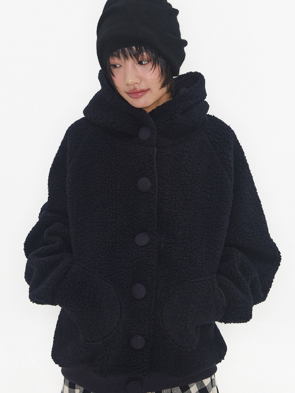 expired-girl-fw-25-sherpa-cloud-jacket-navy-navy-s