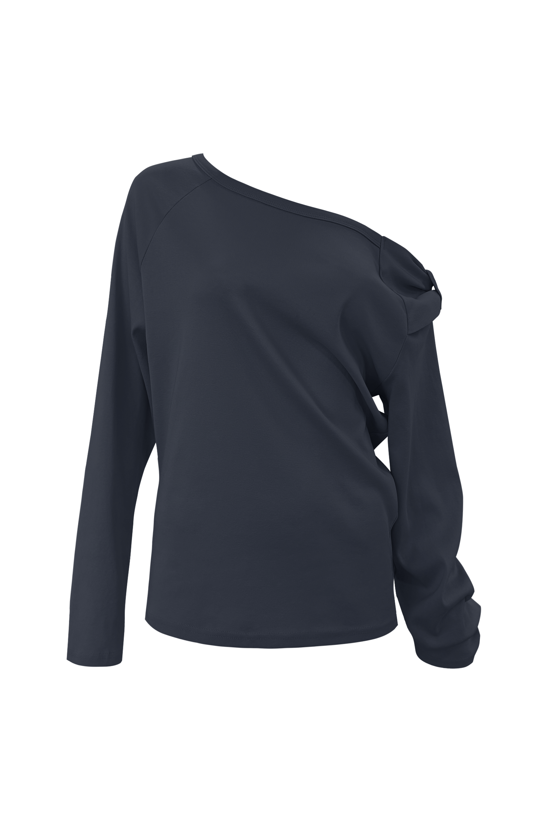 chemehc-ss-26-bow-one-shoulder-long-sleeve-navy-navy-s