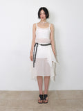 meenderi-ss-25-sheer-asymmetric-wrinkle-skirt-ivory