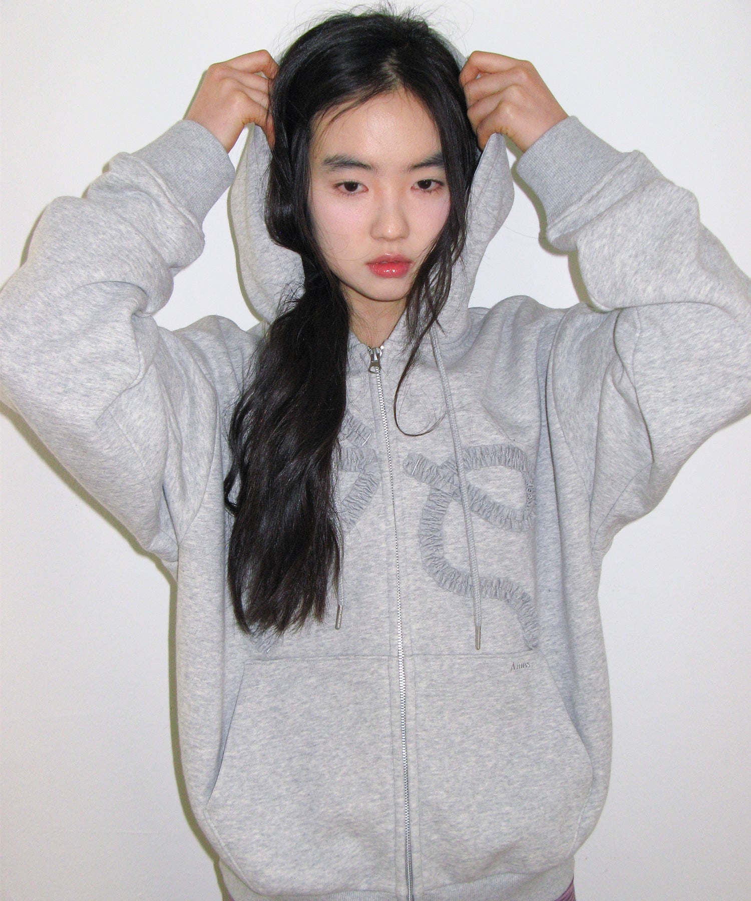 ames-worldwide-ss-26-ribbon-applique-frill-hoodie-zip-up-grey-grey-s