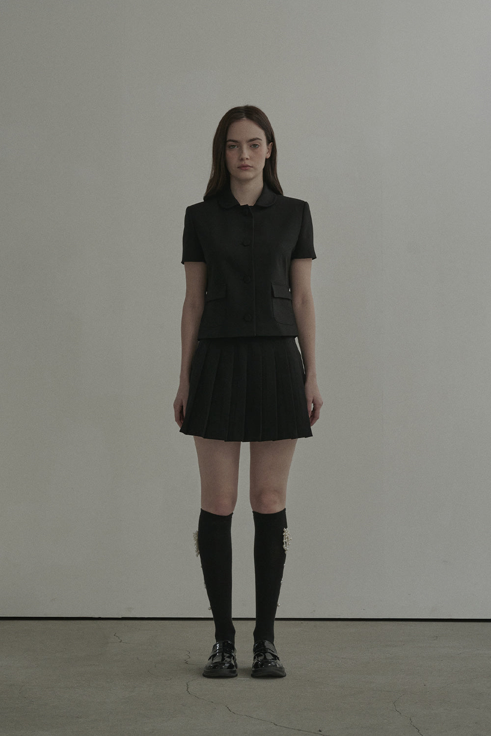 mausoleum-ss-25-pleated-tailored-skirtblack