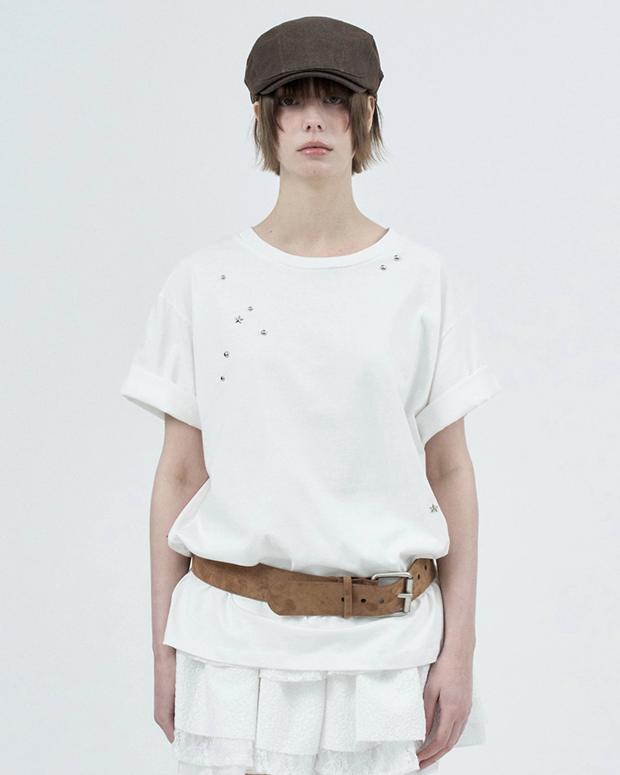 fazed-ss-25-glitter-star-tshirts-/-white