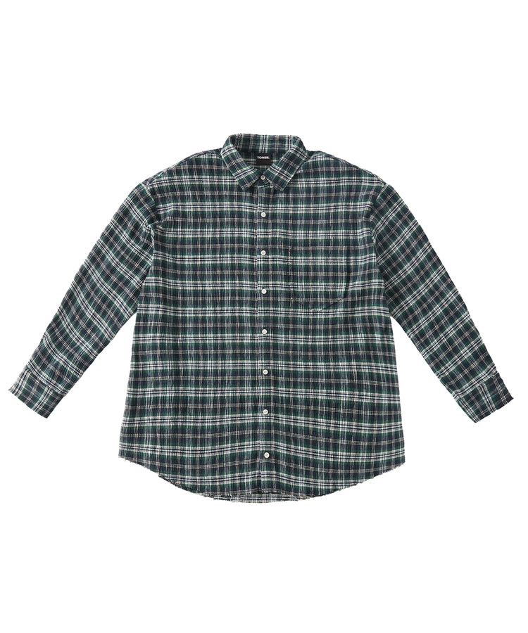 tonsil-ss-26-damaged-pleated-oversized-shirt-green-green-s