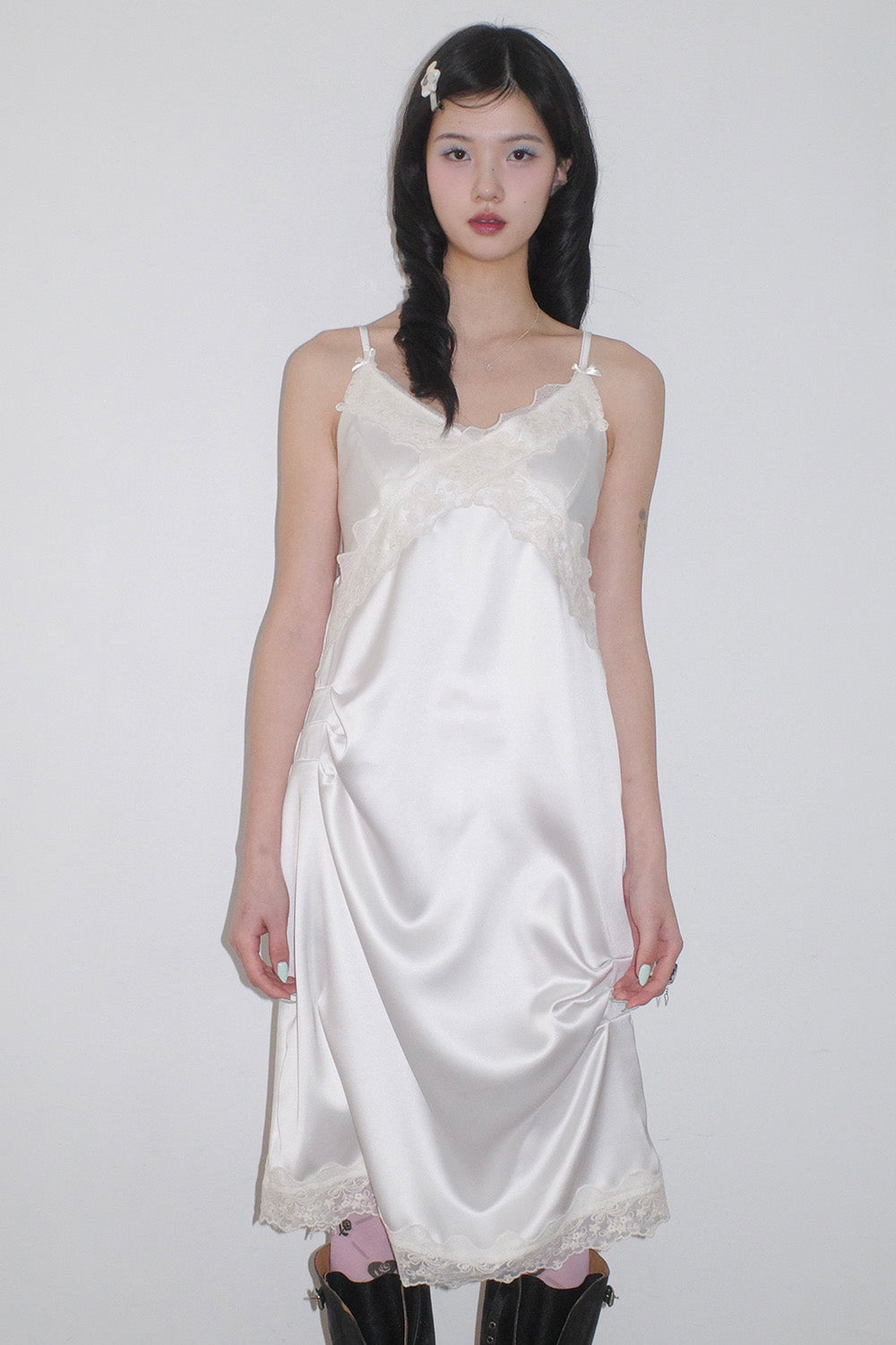 fakiii-ss-26-fakiii-ribbon-pintuck-slip-dress-ivory-ivory-s