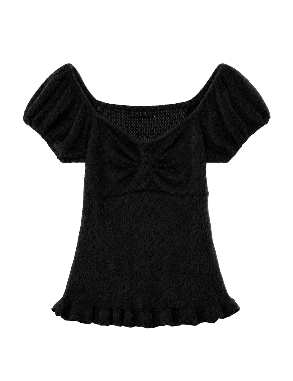 uglyshadow-fw-26-soft-shirring-t-shirt-black-black-s