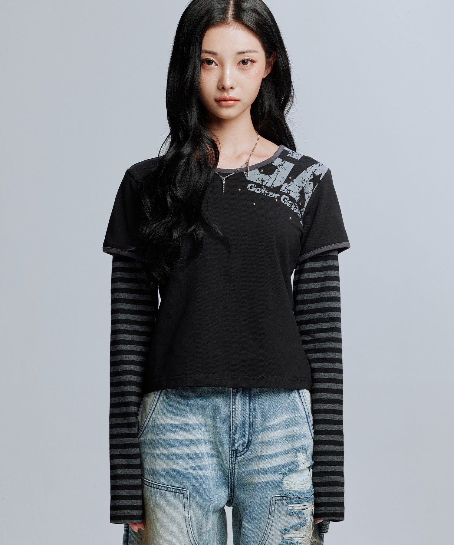 gottergallery-ss-26-ga-layered-stripe-long-sleeve-black-black-s