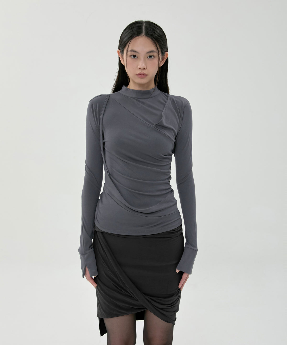 flareup-fw-26-draped-mock-neck-long-sleeve-fl-182-charcoal-charcoal-s