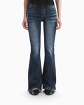 [SYNERJYN] 102 CAT WASHING MID-RISE JEANS DEEP BLUE