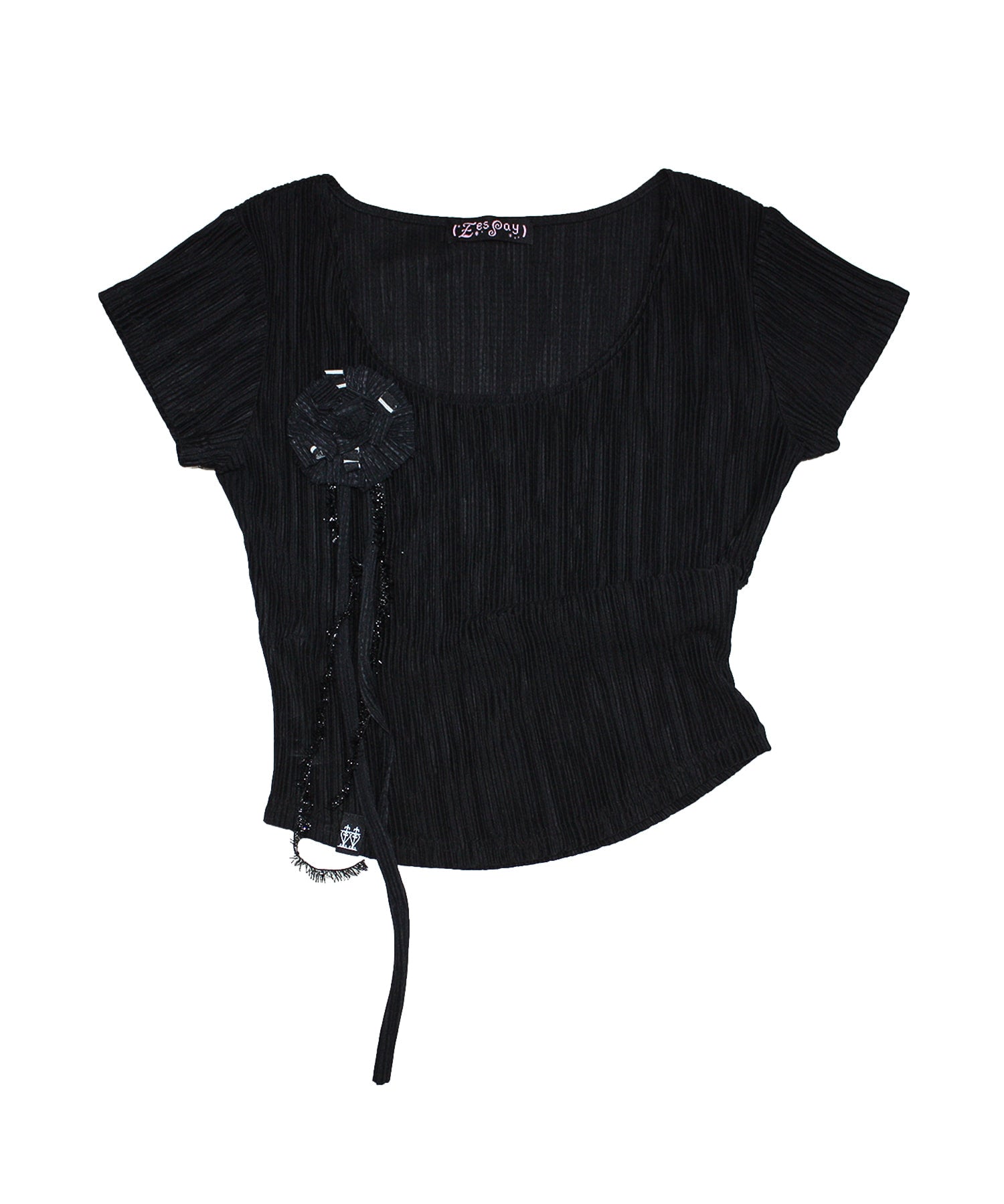 eessay-fw-26-accordion-cotton-top-rosette-black-black-s