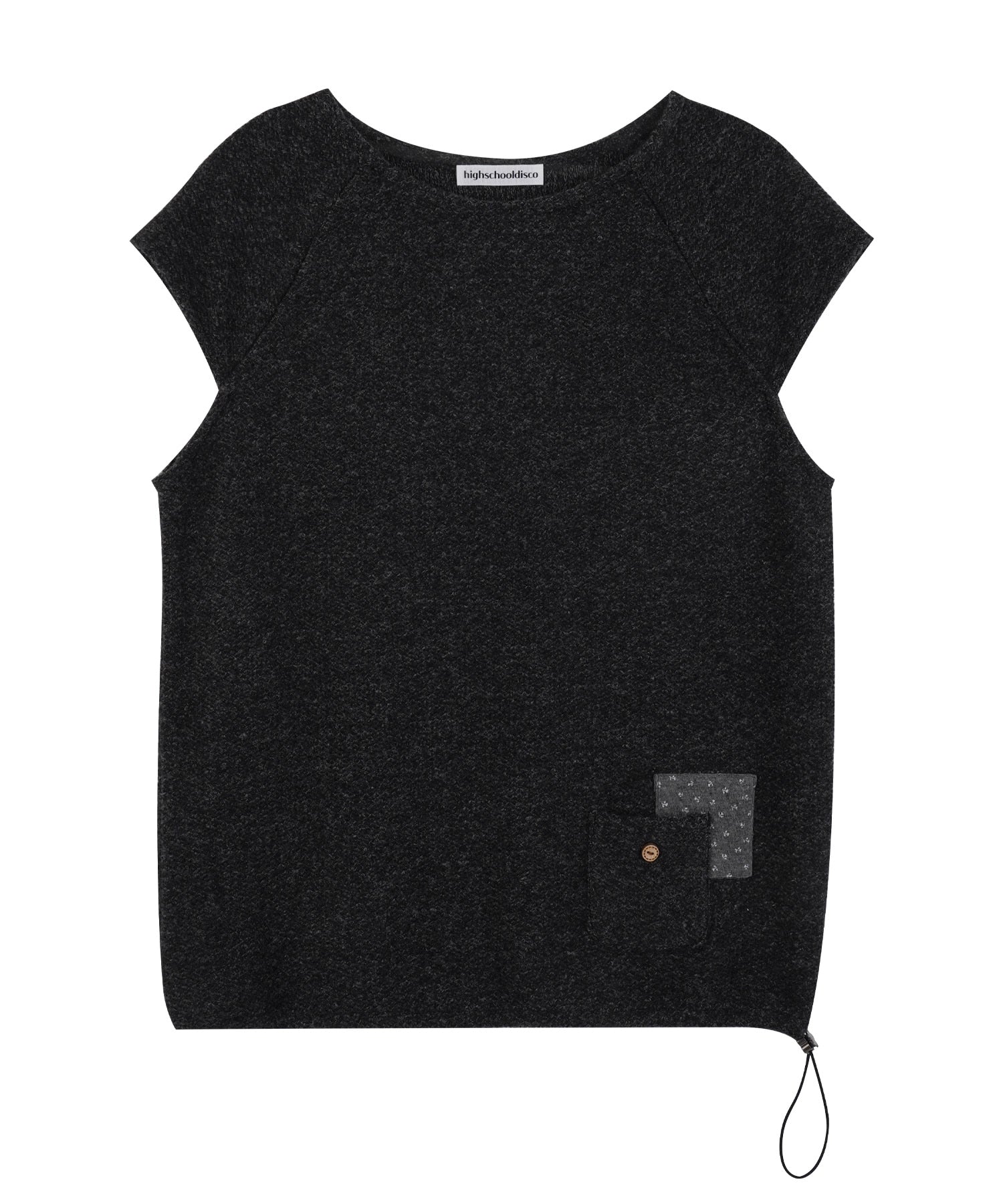 high-school-disco-ss-26-flower-pocket-layered-knit-charcoal-charcoal-s