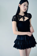 DAYNEE Love blossom skirt Black