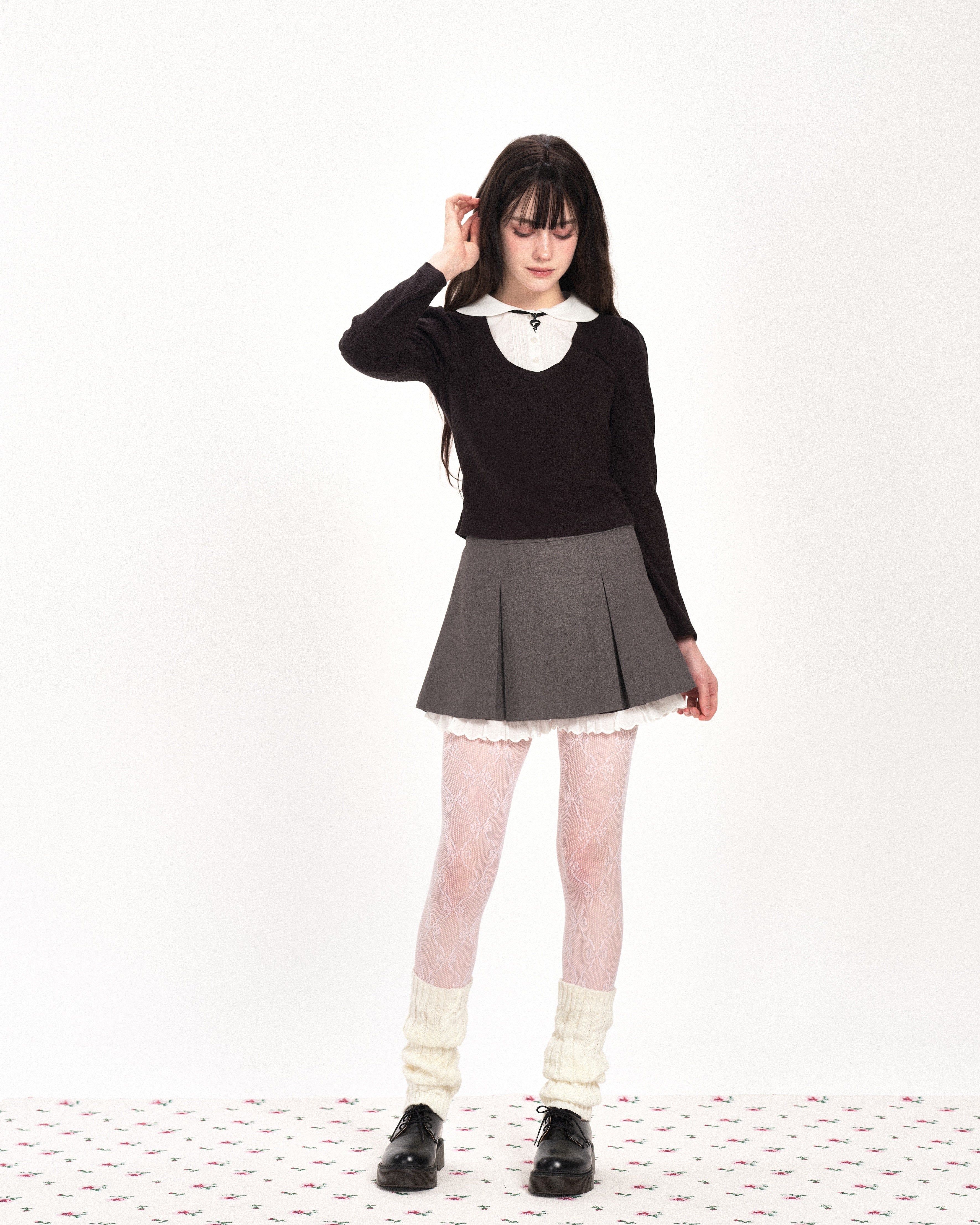 whisfairy-fw-25-first-love-bloom-skirt-gray-gray-s