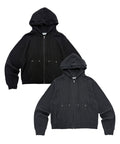 plasmasphere-ss-26-hash-studded-waffle-frill-zip-up-hoodie-2color-dark-grey-s