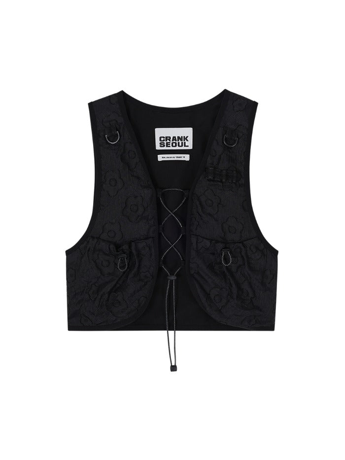 crank-ss-25-flower-jacquard-lace-up-vest-black-black-s