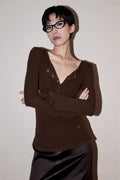fakiii-ss-25-button-bell-line-knit_brown