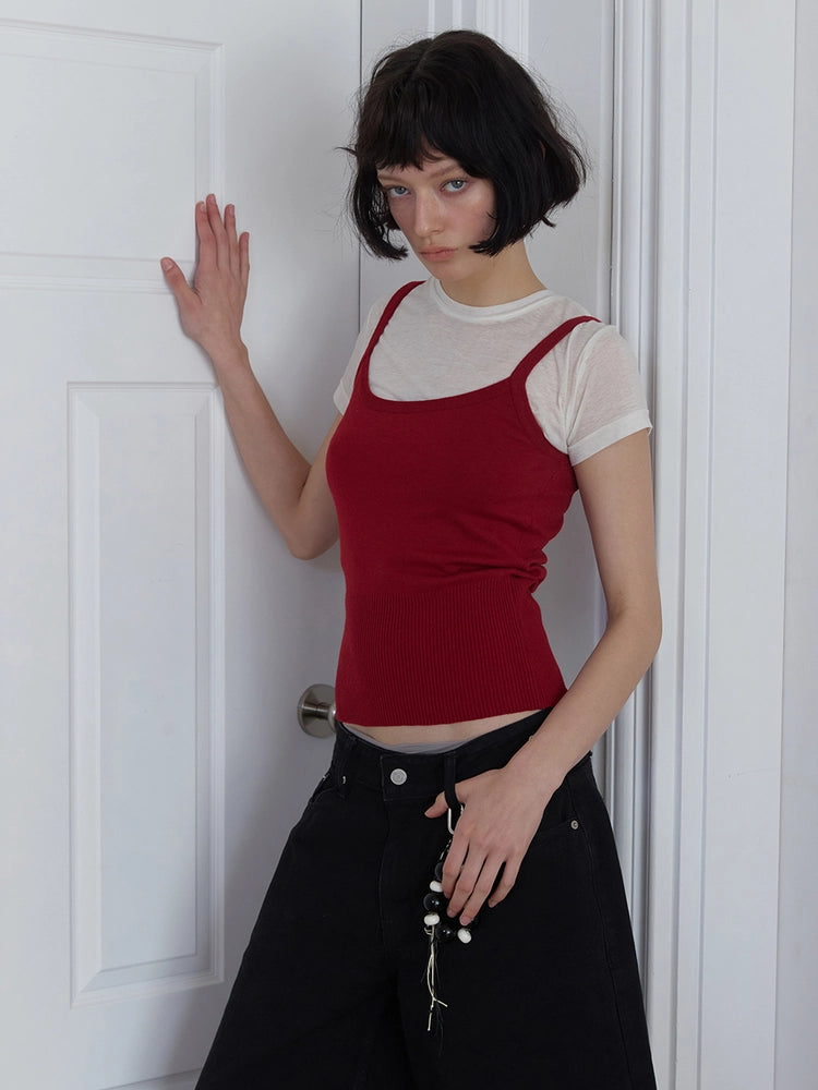 meenderi-ss-26-2way-sheer-layered-half-sleeve-red-red-s