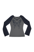 darling-you-are-bad-fw-25-rose-butterfly-raglan-t-shirt-navy-gray-navy-gray-s
