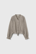 anedit-fw-26-i-blouson-v-neck-check-frill-blouse-beige-beige-s