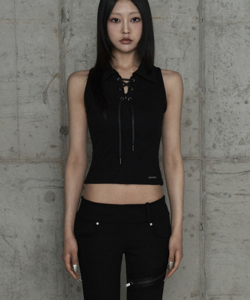 etre-au-sommet-ss-26-halter-back-circle-corset-collar-sleeve-black-black-s