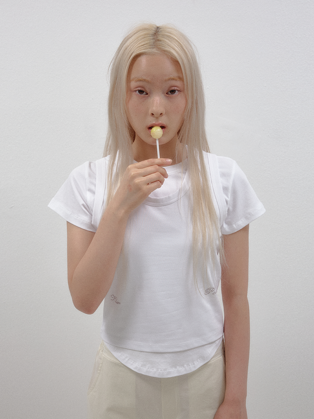 [PORICO] PASTEL HALF T_WHITE