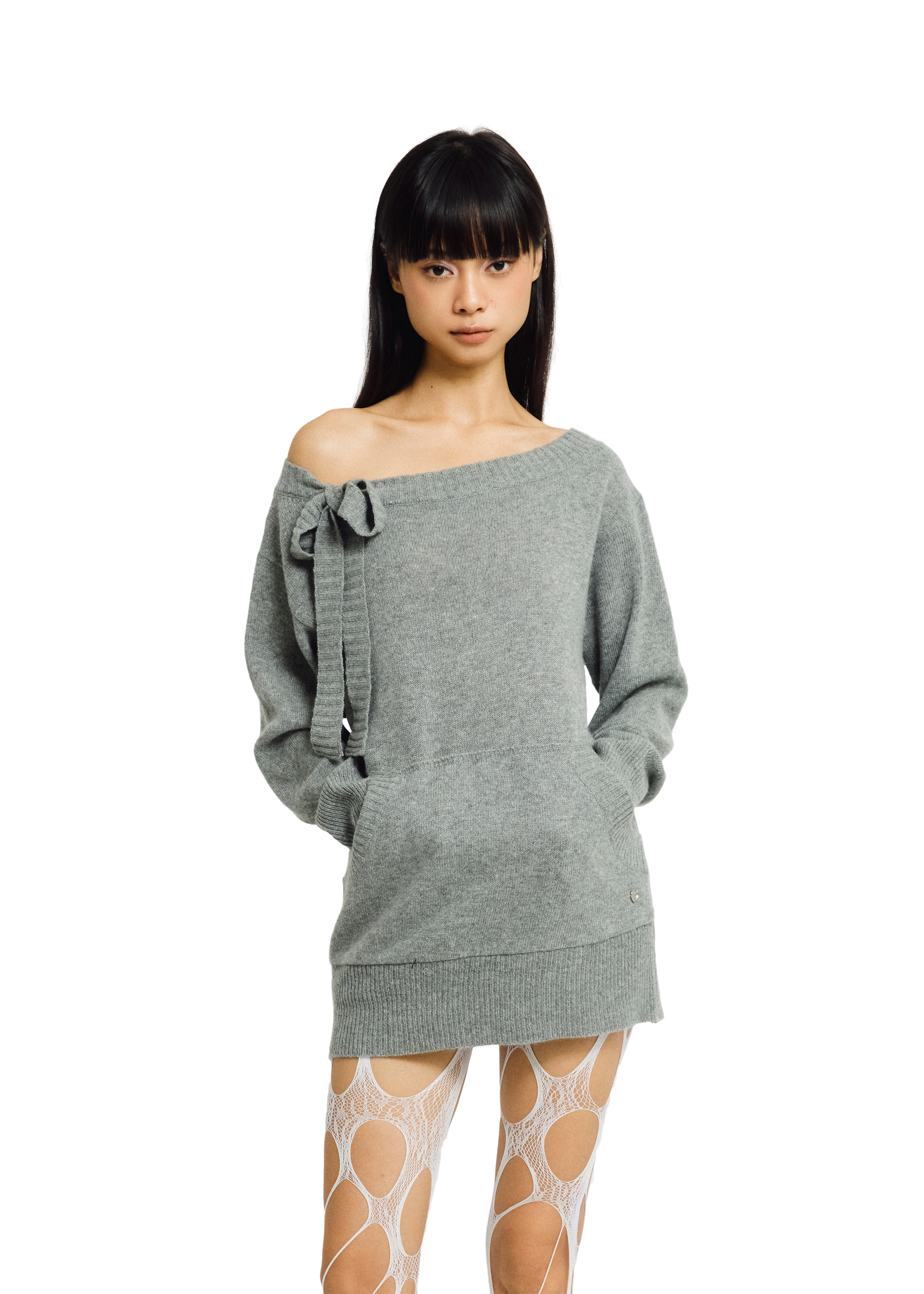 forusring-fw-25-muffin-knit-dress-grey-grey-s
