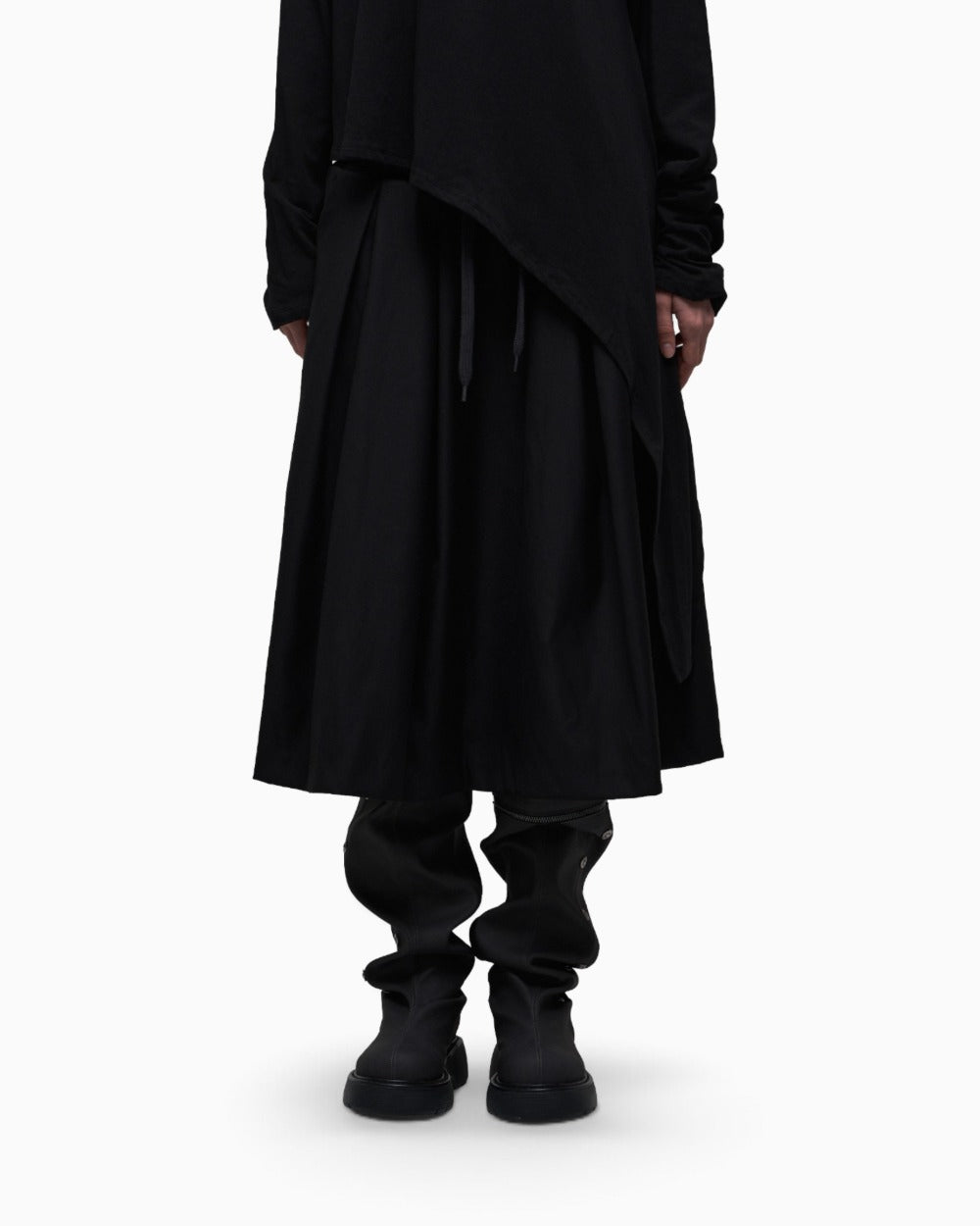 synerjyn-fw-26-layered-waist-midi-skirt-black-black-s