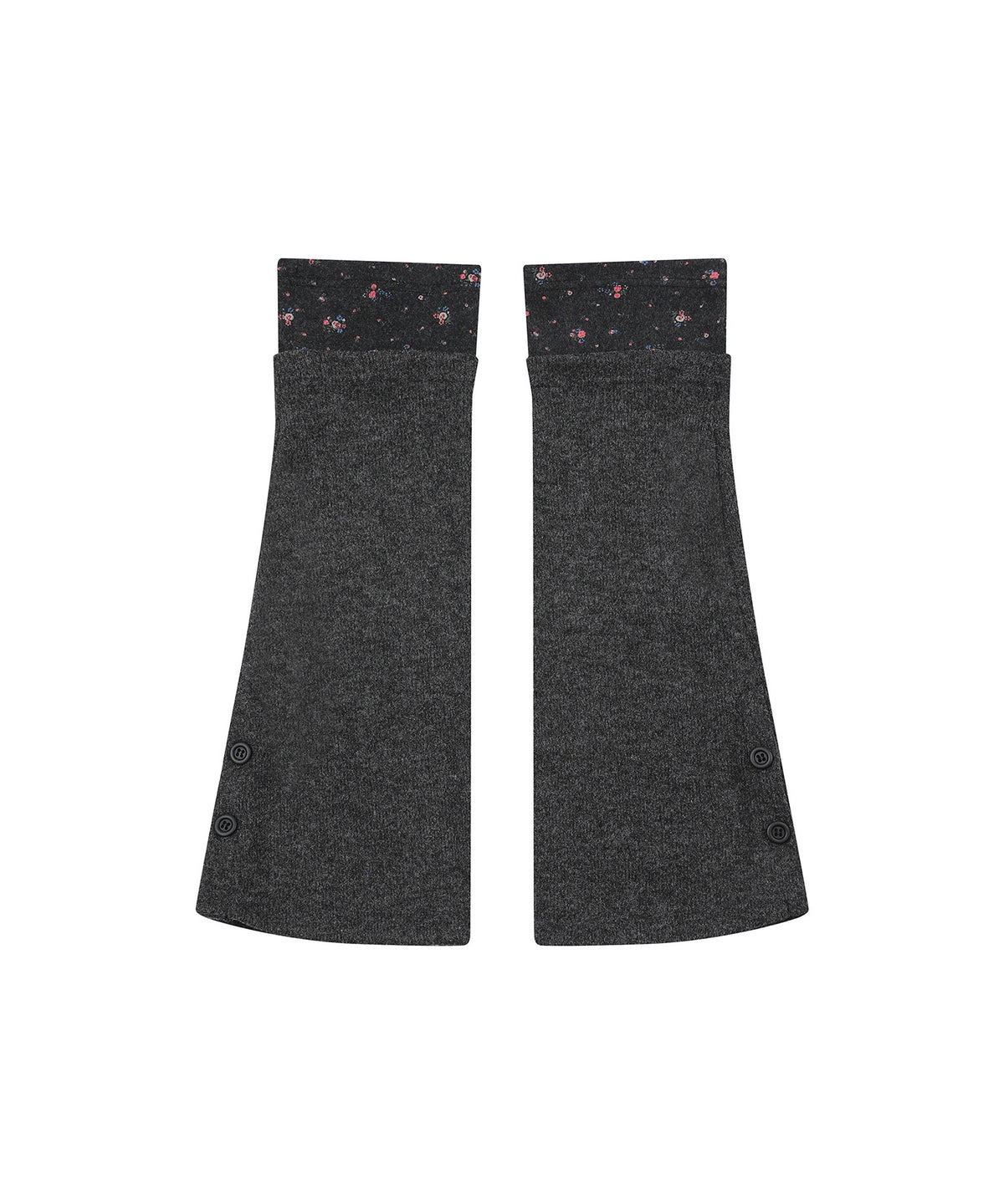bauf-fw-26-floral-layered-leg-warmers-charcoal-charcoal-s