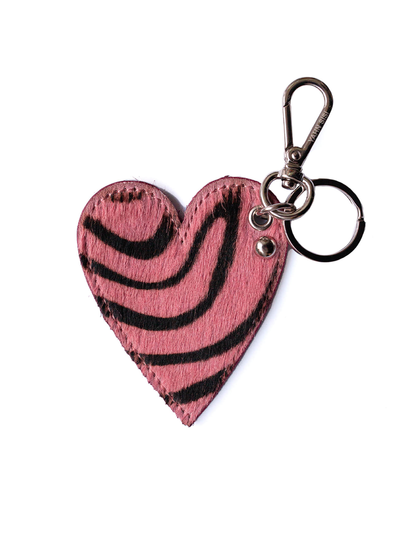 yahn-sisi-ss-26-heart-leather-keyring-pink-pink-s