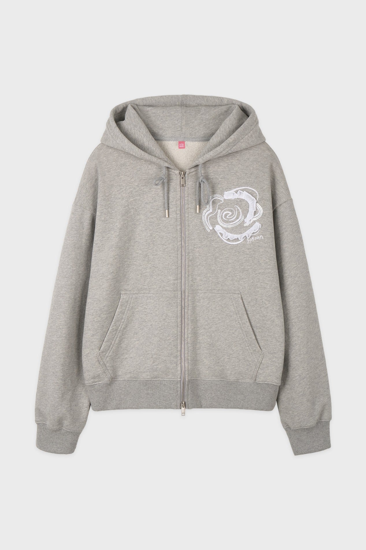 sinoon-ss-26-rose-stamp-hooded-zip-up-melange-grey-melange-grey-s