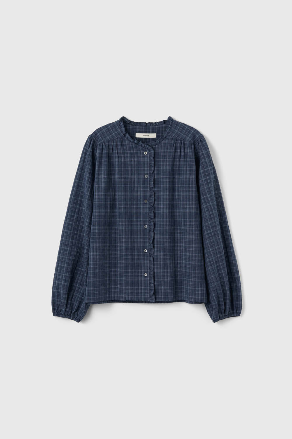 anedit-fw-26-i-check-frill-neck-balloon-blouse-navy-navy-s