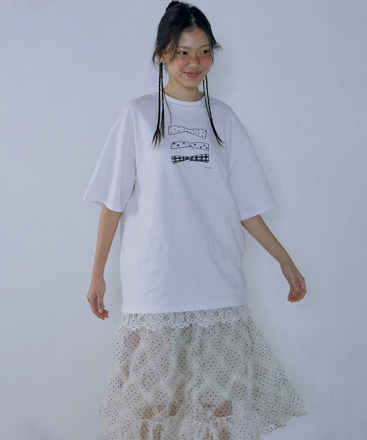 hokuspokus-ss-25-bandage-ribbon-tee-whiteblackkhaki-s