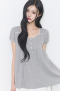 illigo-ss-26-flare-shirring-top-melange-melange-s