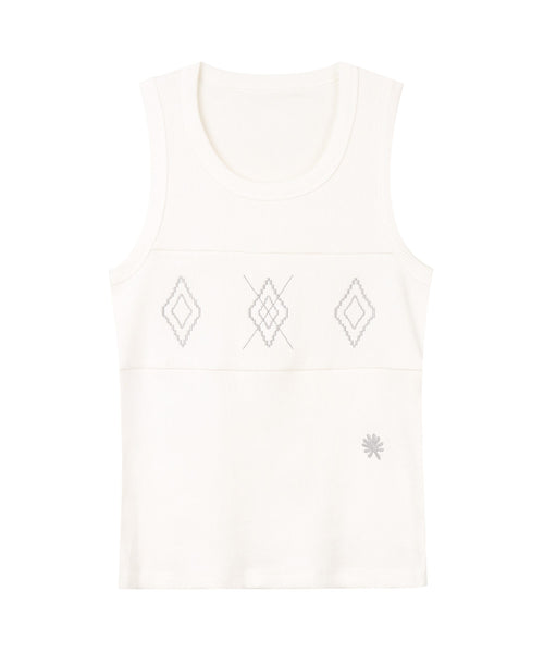 dandel-ss-26-dd-argyle-stitch-sleeveless-white-white-s