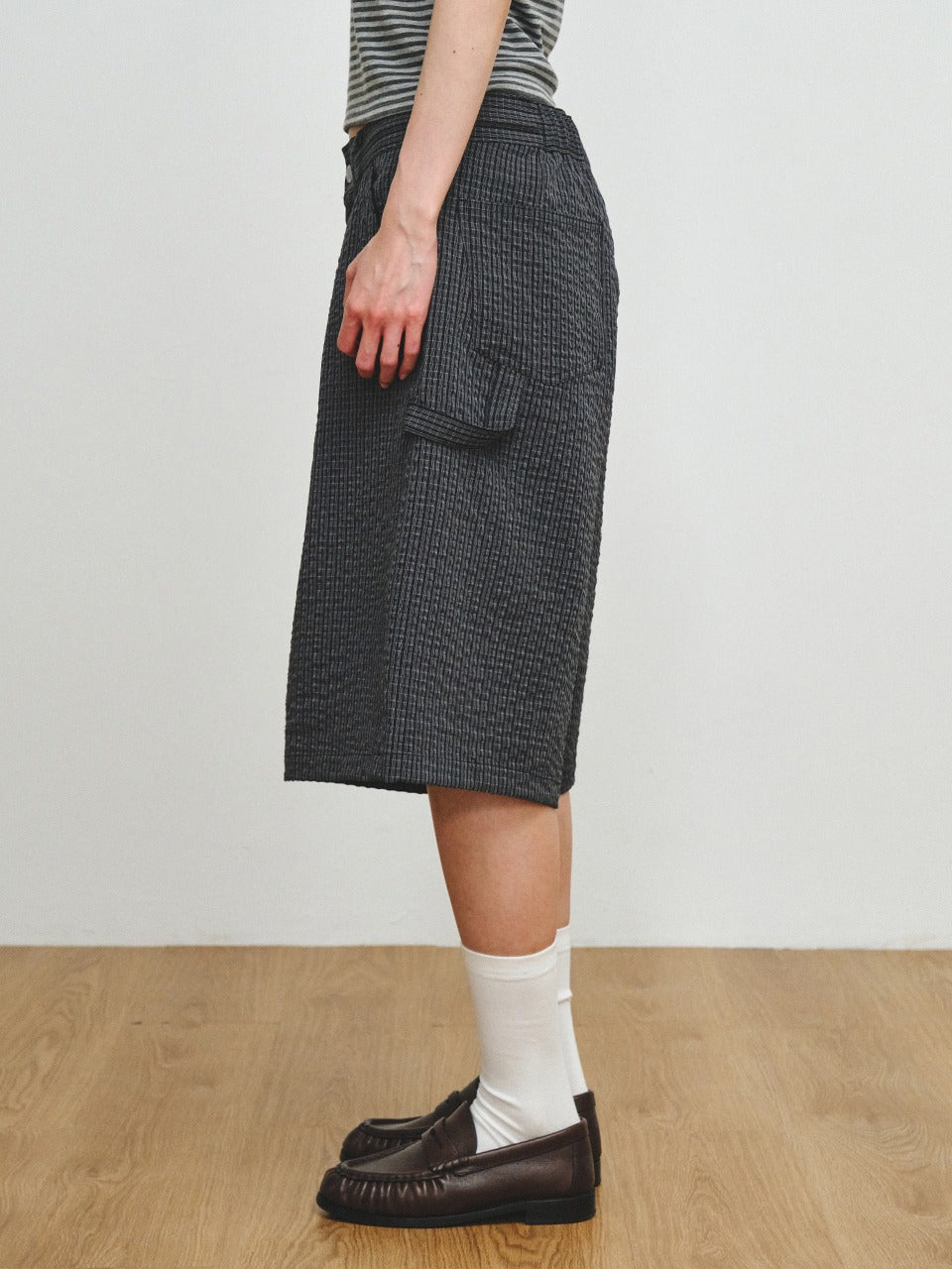 plzproject-ss-26-grid-check-bermuda-pants-black-black-s